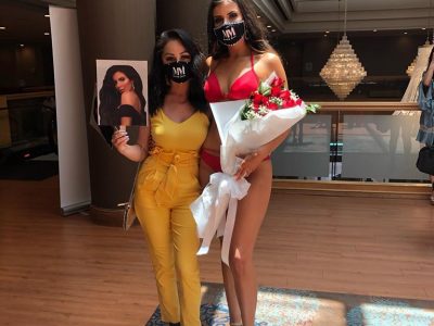 Beaty pageant with a mask!