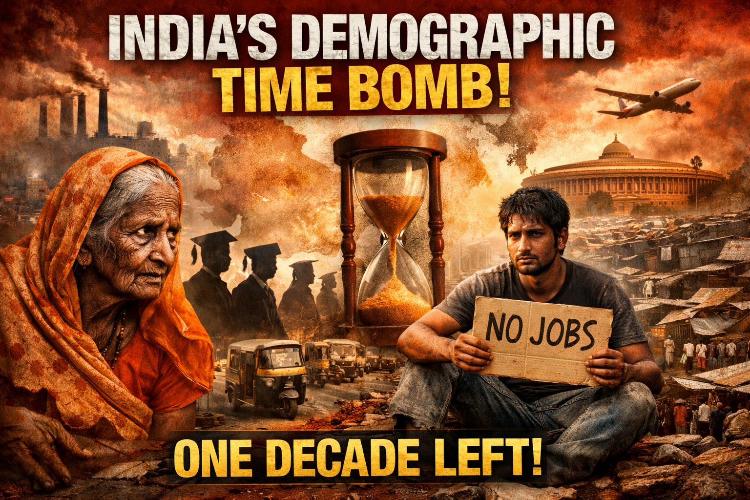 Is INDIA on the brink of DISASTER? We have a 10 years window. India Risks Growing Old Before Growing Rich.